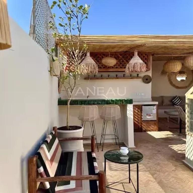 Riad 5 chambres avec basin à la Kasbah vue l' Atlas