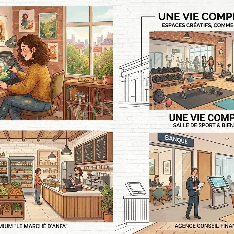 Espace commercial de 446 m² à louer - Quartier Anfa