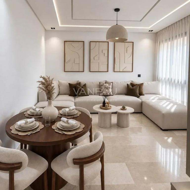 Appartement meublé de 3 chambres avec piscine à 2 minutes de M Avenue
