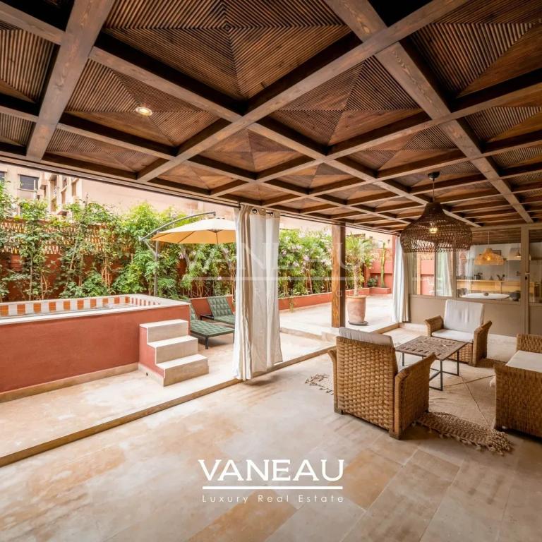Appartement 2 chambres Gueliz avec terrasse privative de 70 m² et bassin