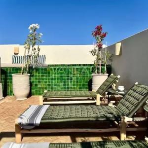 Riad 5 chambres avec basin à la Kasbah vue l' Atlas