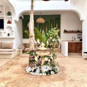 Riad 5 chambres avec basin à la Kasbah vue l' Atlas