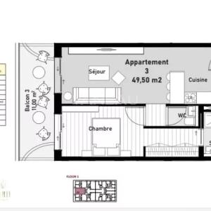 Appartement et duplex 1 chambre dans une résidence de prestige d