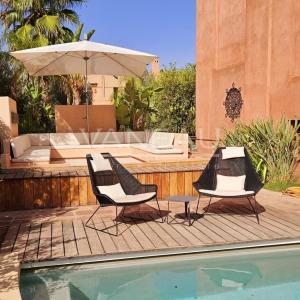 Villa front de front de golf  Ourika  vue sur Atlas.