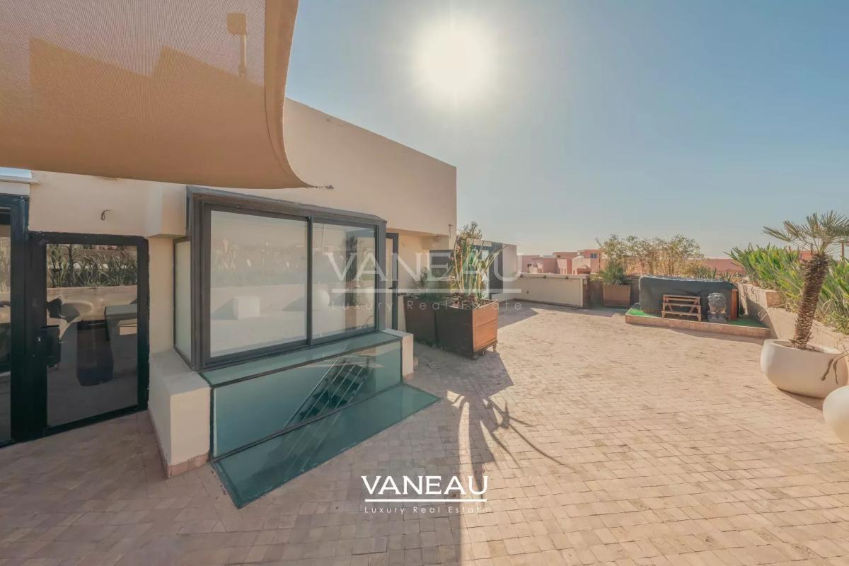 Duplex 3ch avec Toit Terrasse à Louer Guéliz