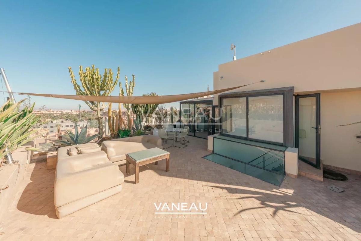 Duplex 3ch avec Toit Terrasse à Louer Guéliz