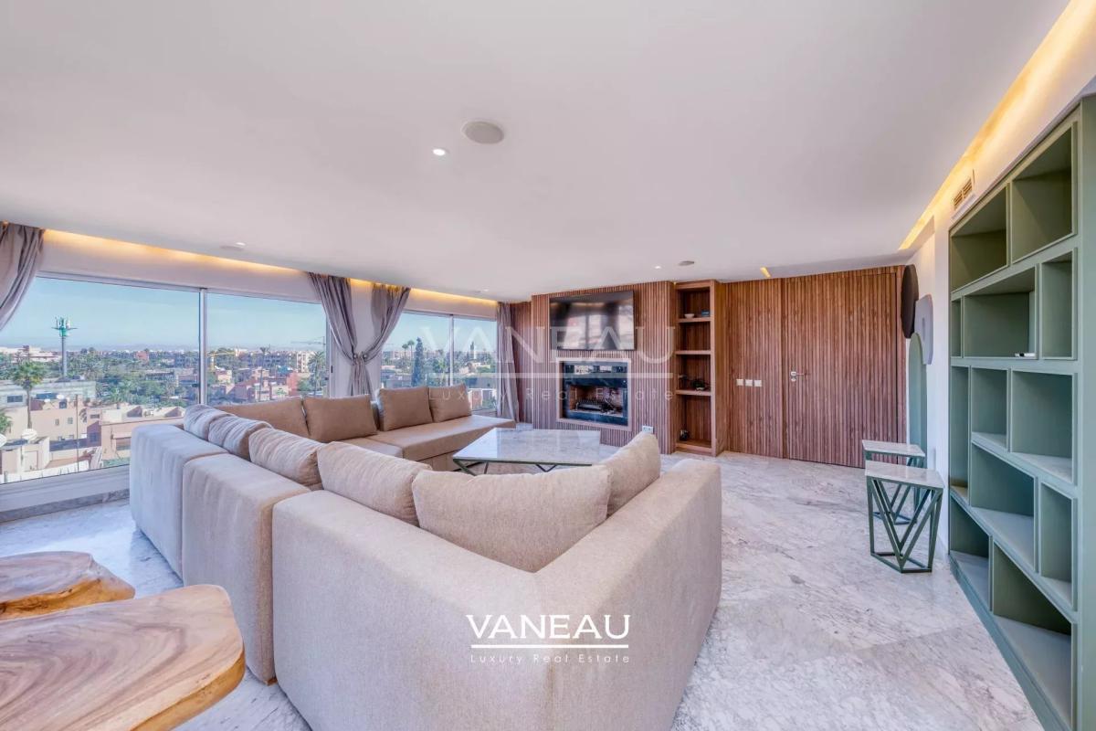 Duplex 3ch avec Toit Terrasse à Louer Guéliz