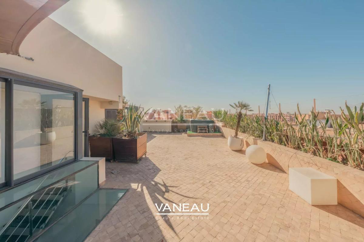 Duplex 3ch avec Toit Terrasse à Louer Guéliz