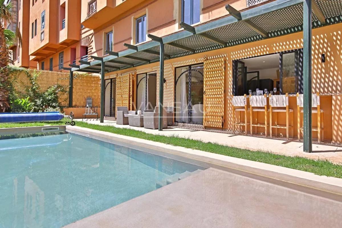 Appartement rdc avec avec piscine privée au coeur de l'Hivernage