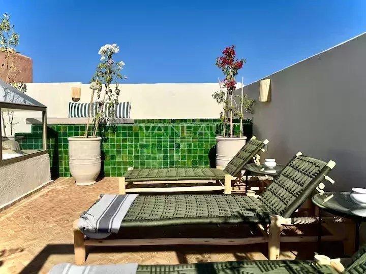 Riad 5 chambres avec basin à la Kasbah vue l' Atlas