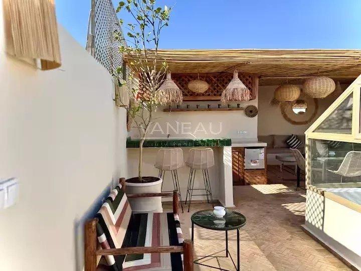 Riad 5 chambres avec basin à la Kasbah vue l' Atlas