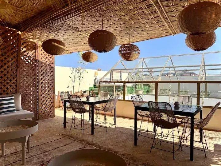 Riad 5 chambres avec basin à la Kasbah vue l' Atlas