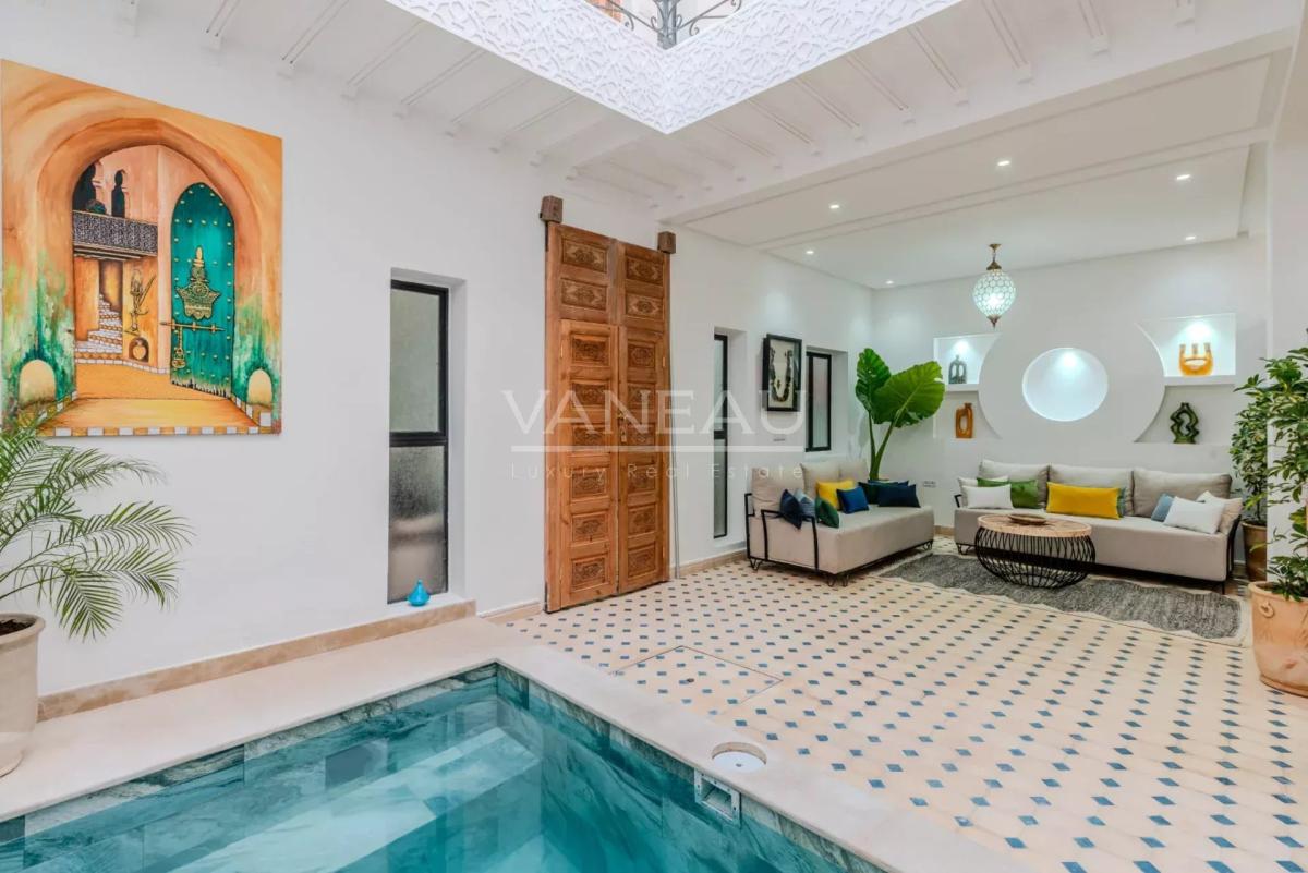 Riad 4 chambres  bassin vue Koutoubia Palais Bahia