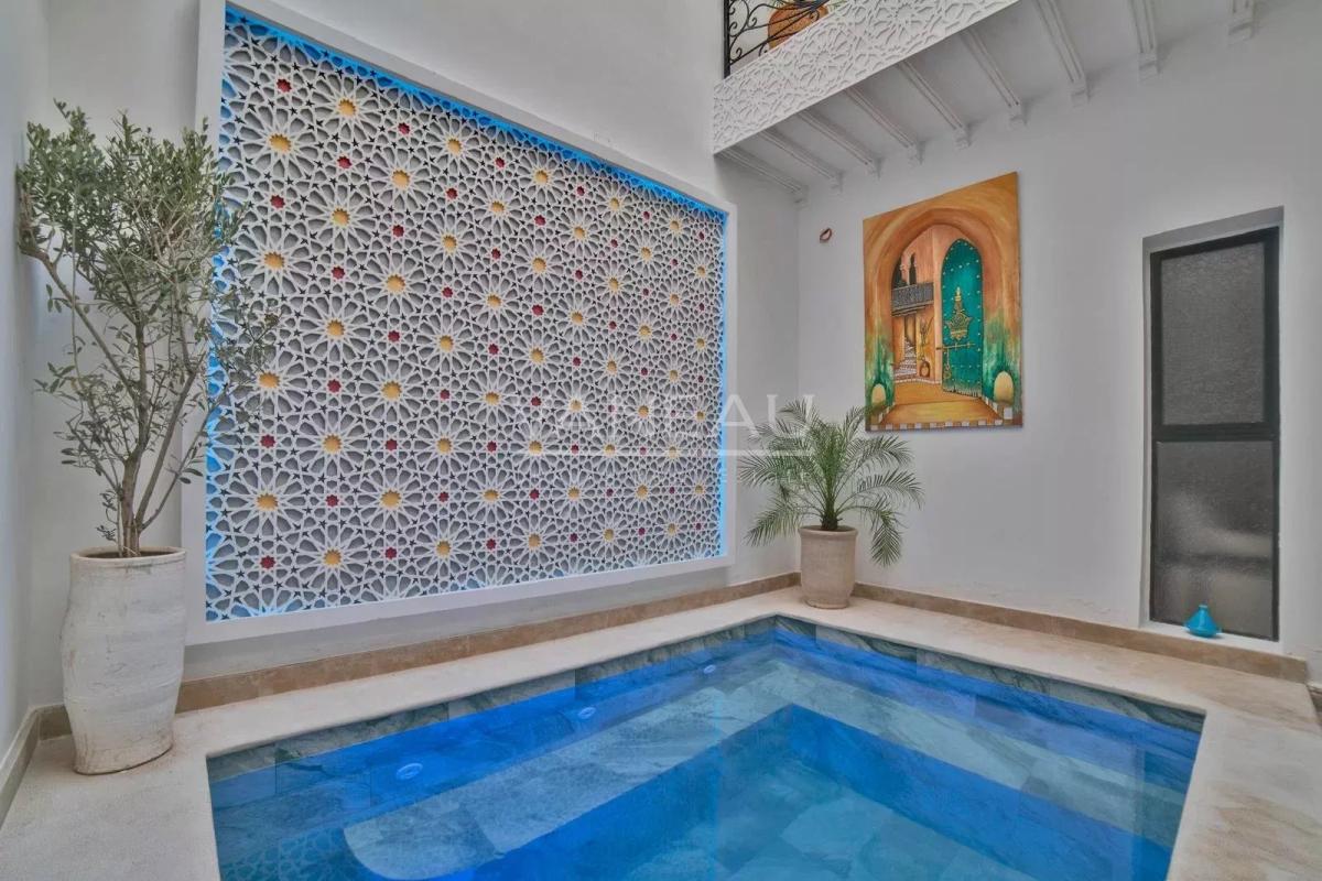 Riad 4 chambres  bassin vue Koutoubia Palais Bahia
