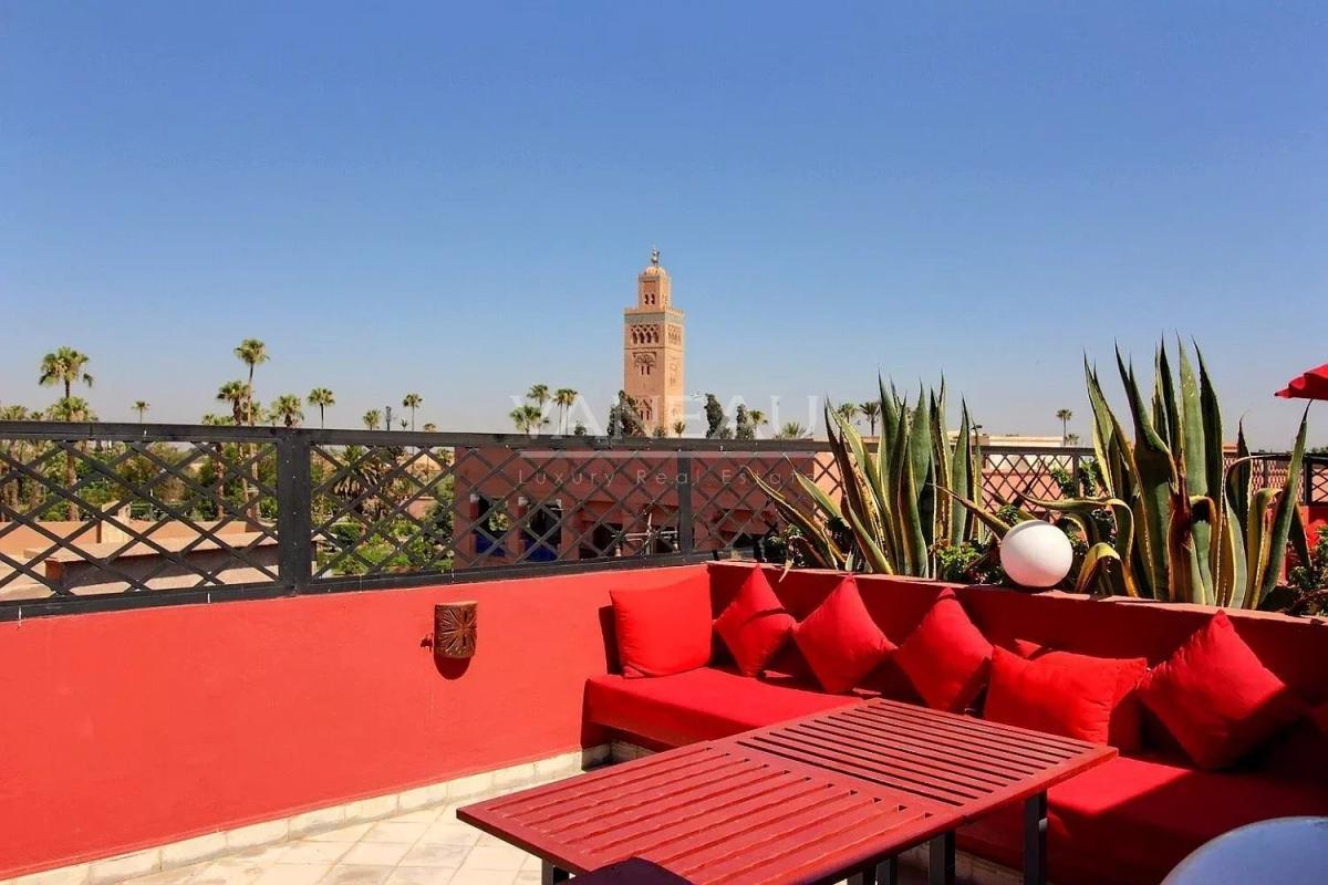 Riad classé avec une vue imprenable sur la Koutoubia à vendre