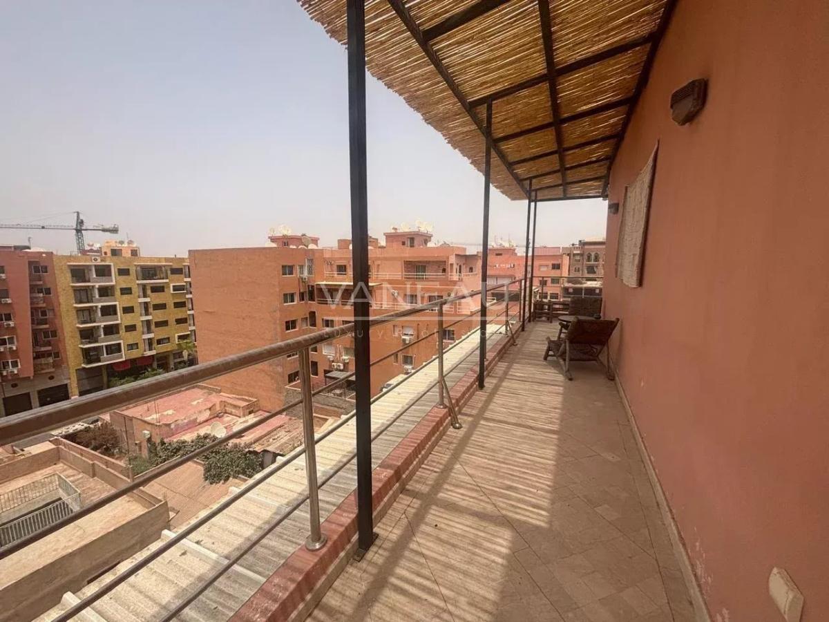 Gueliz 3 pièces à louer meublé avec terrasse