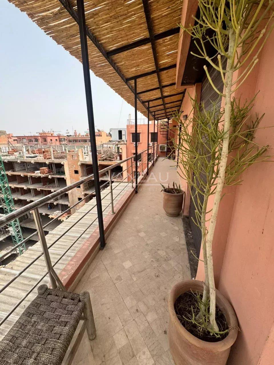 Gueliz 3 pièces à louer meublé avec terrasse