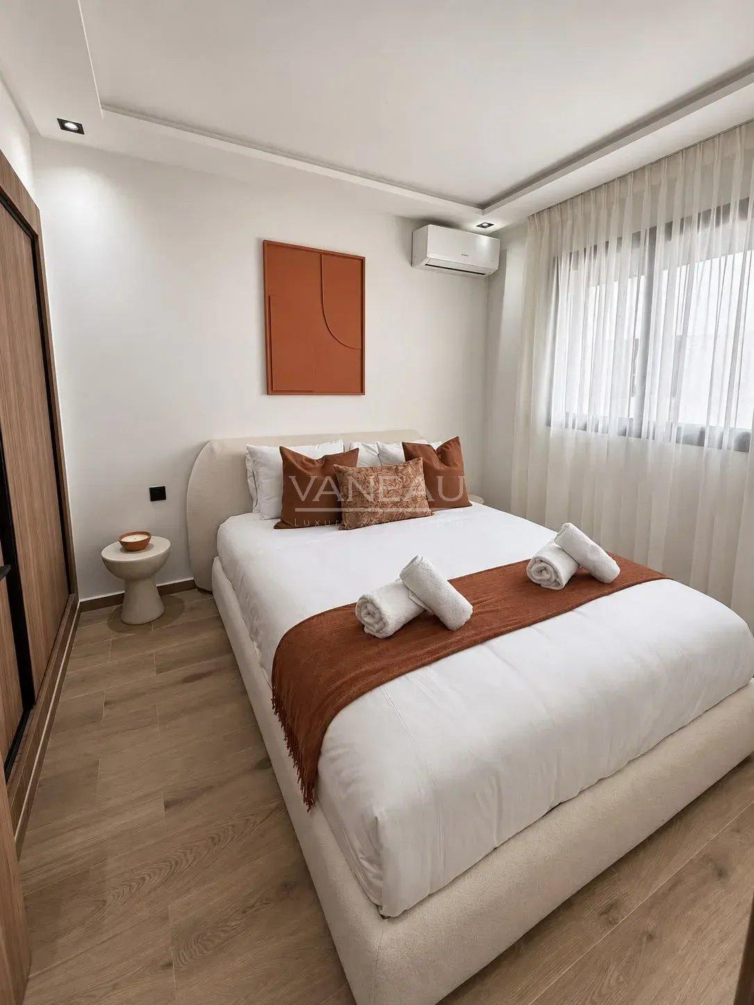 Appartement meublé de 3 chambres avec piscine à 2 minutes de M Avenue