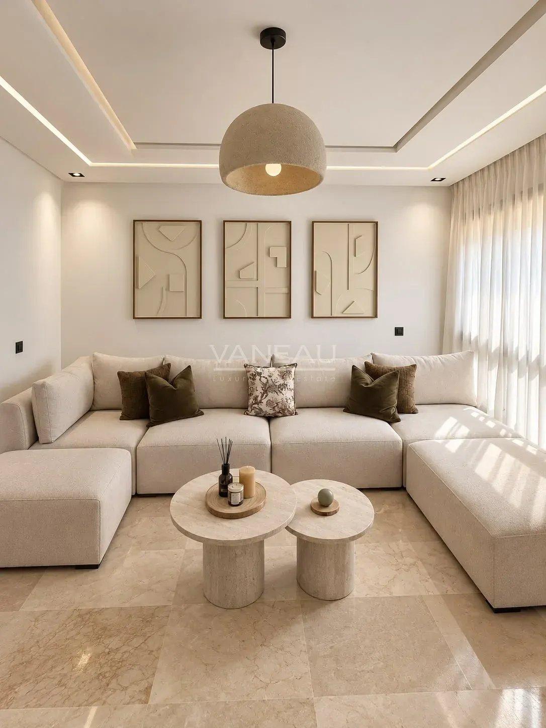 Appartement meublé de 3 chambres avec piscine à 2 minutes de M Avenue