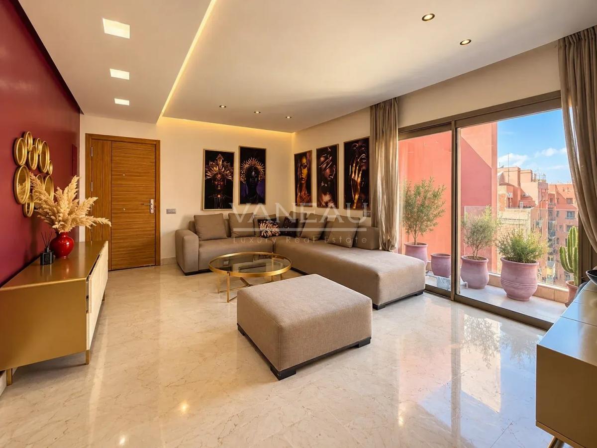 GUÉLIZ : APPARTEMENT 79m² AVEC TERRASSE ET PARKING