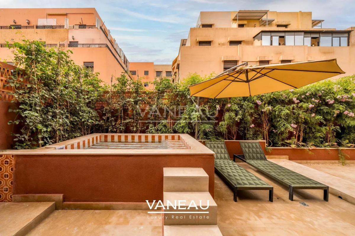 Appartement 2 chambres Gueliz avec terrasse privative de 70 m² et bassin