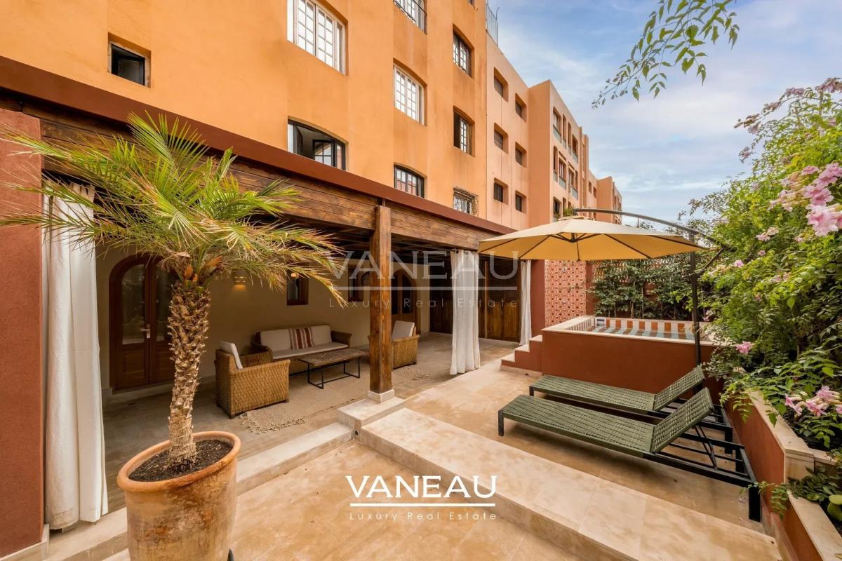 Appartement 2 chambres Gueliz avec terrasse privative de 70 m² et bassin