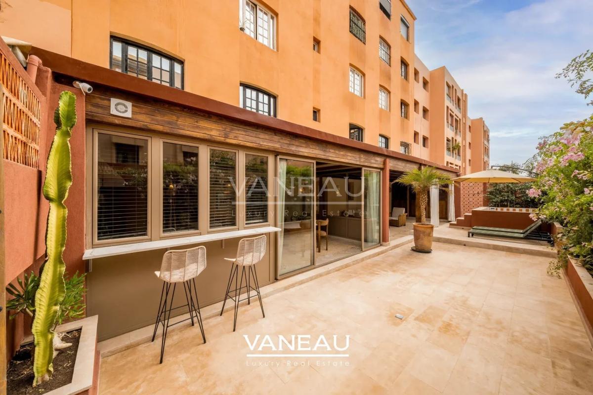 Appartement 2 chambres Gueliz avec terrasse privative de 70 m² et bassin