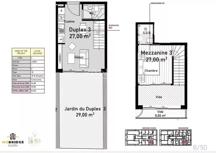 Appartement et duplex 1 chambre dans une résidence de prestige d