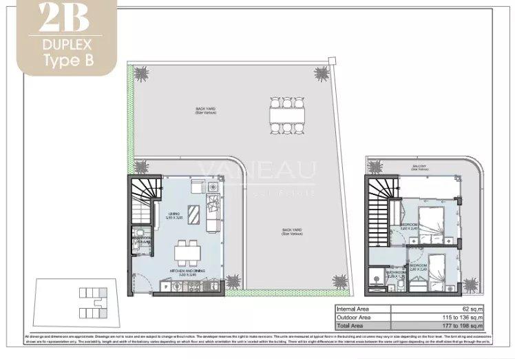 Appartement ou duplex 2 chambres dans une résidence de prestiige