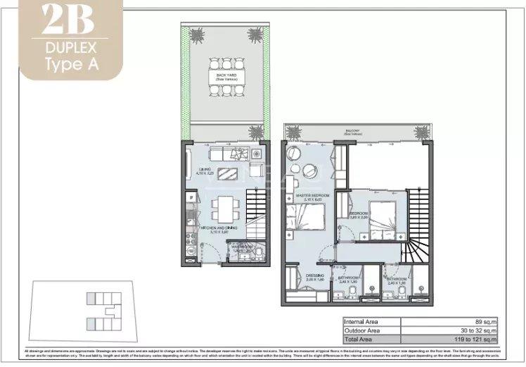 Appartement ou duplex 2 chambres dans une résidence de prestiige