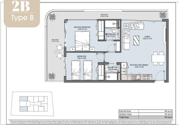 Appartement ou duplex 2 chambres dans une résidence de prestiige